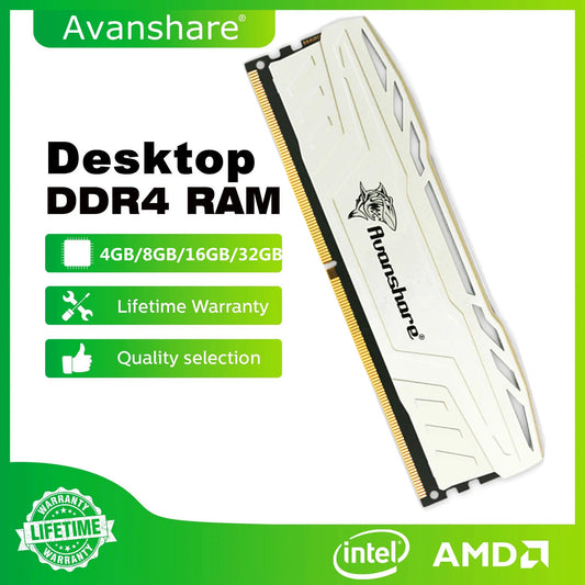Avanshare Ram Memory DDR4 8GB 16GB 3200MHz 2666MHz Memoria DDR4 DDR5 4800MHz 5600MHz 6400MHz 32GB UDIMM 288pin Desktop Memory