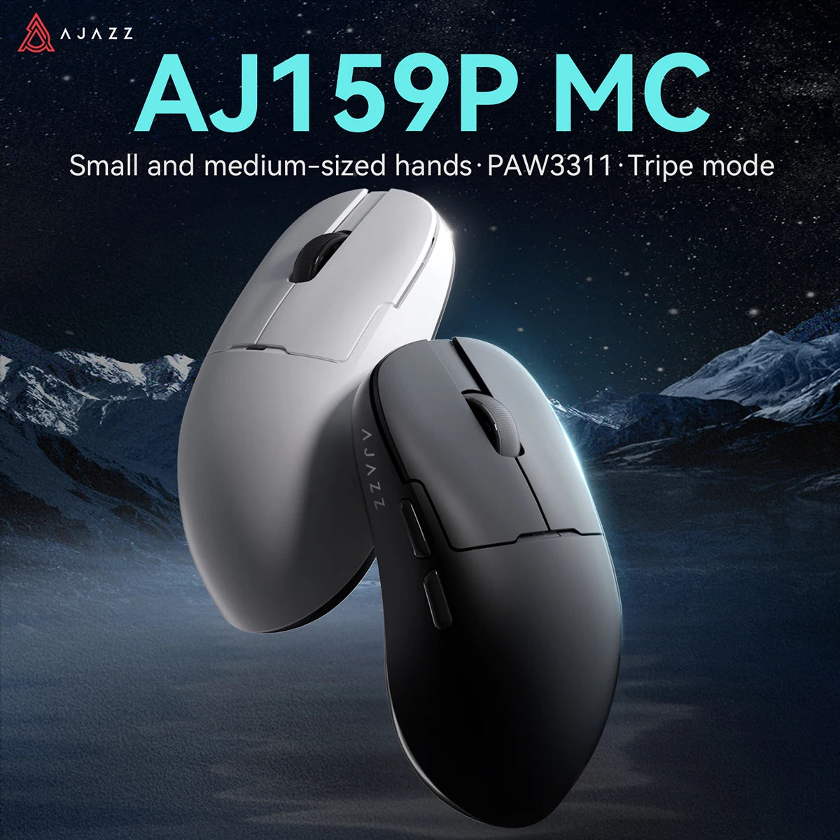 AJAZZ AJ159P MC wireless 1K gaming gaming mouse PAW3311 about 56g lightweight-support 1KHZ return rate non-porous lightweight