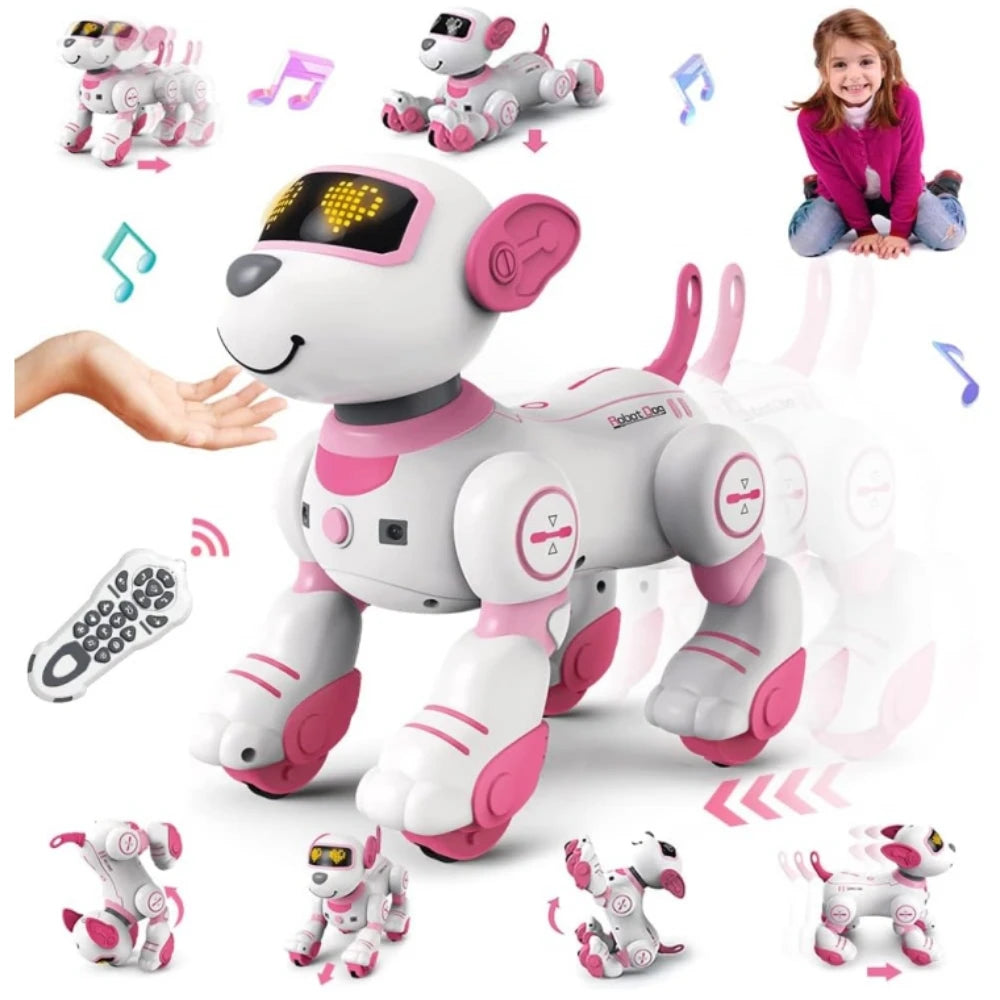 Funny RC Robot Electronic Dog Stunt Dog Voice Command Programmable Touch-sense Music Song Robot Dog Toy Christmas Gifts for Kids
