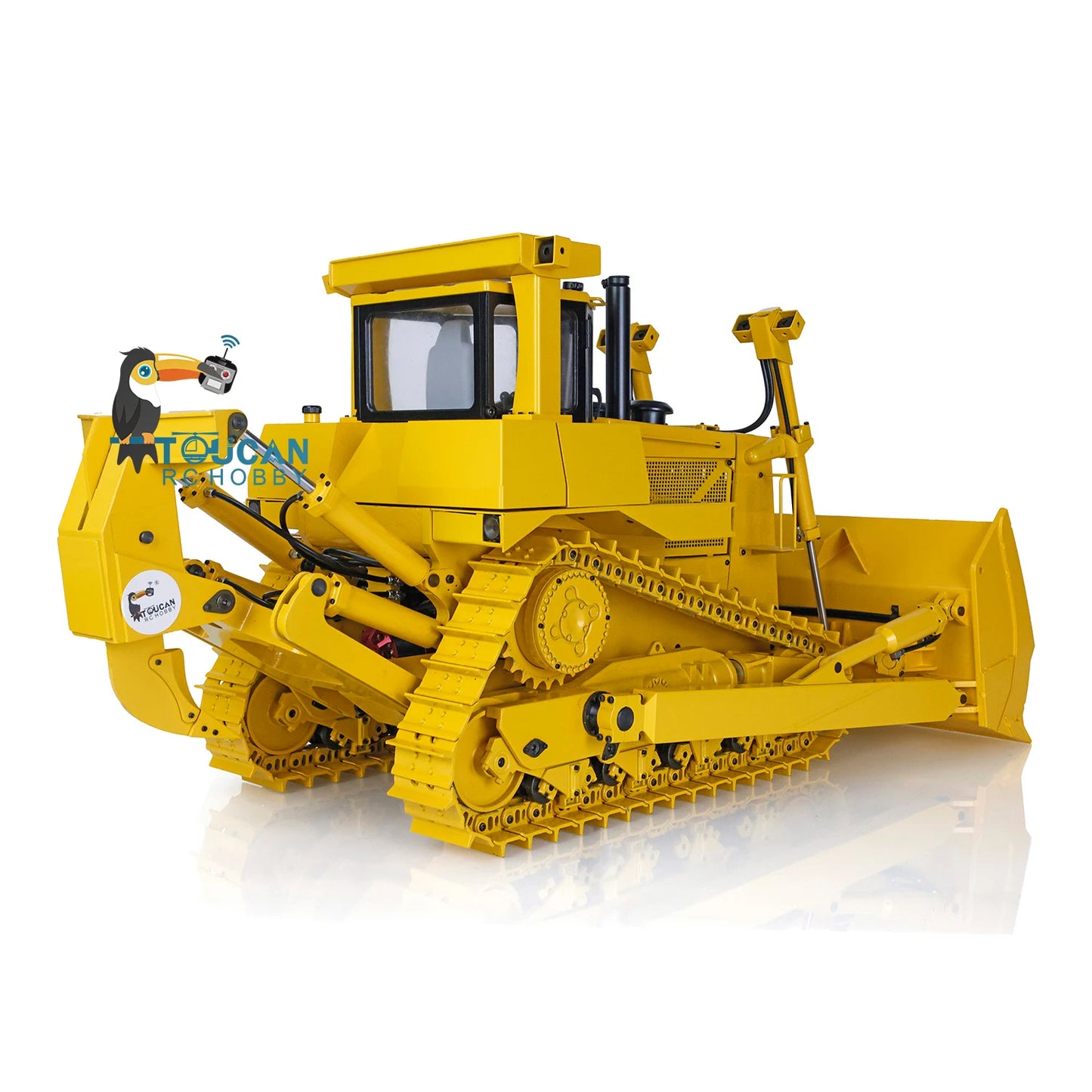 1/14 DXR2 Metal RC Hydraulic Bulldozer with Sound Module Remote Control Construction Vehicle Model Toy for Adults Kids