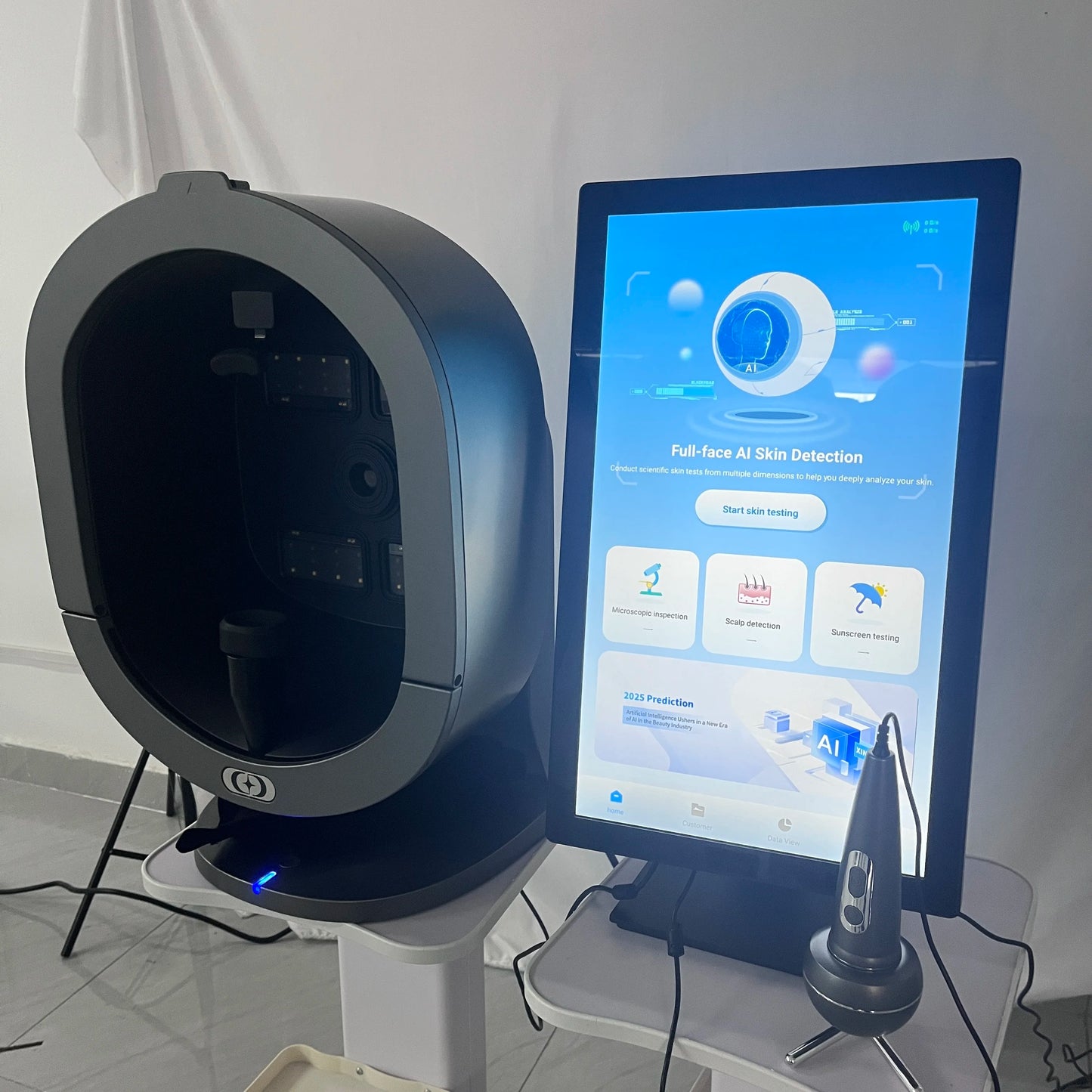 AISIA Q1 3D AI Facial Skin Analyzer Detection Skin Problem Diagnosis 8 Spectrum Professional Analysis Beauty Salon Equipment CE