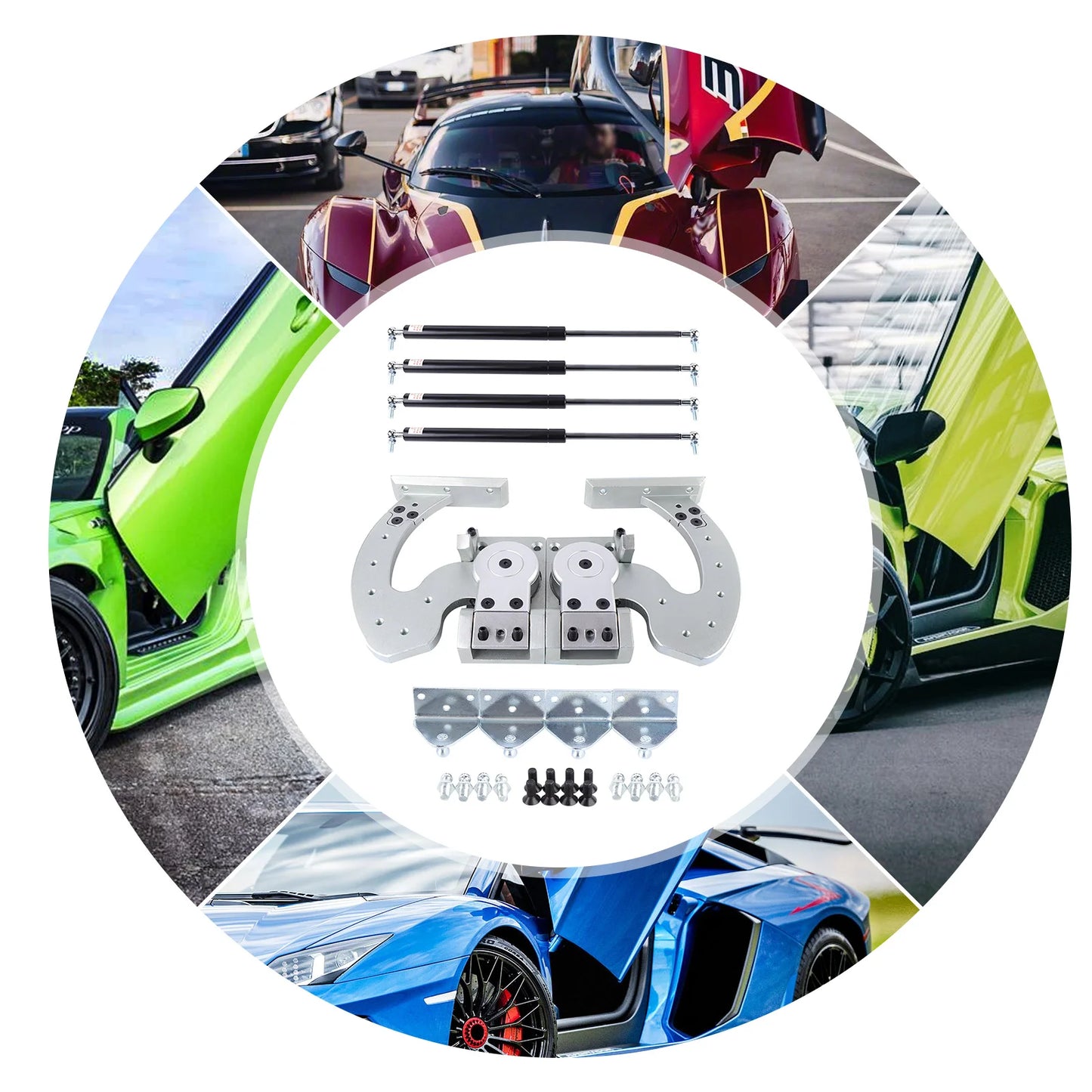 Universal Vertical Doors Hinge Kit Lambo Door Bolt Kit Adjustable 90 Degree Most Car Vertical Doors