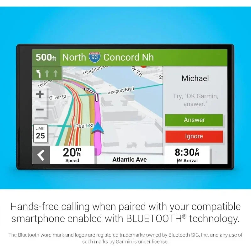 Innovative design.DriveSmart 76, 7-inch Car GPS Navigator with Bright, Crisp High-resolution Maps and Voice Assist