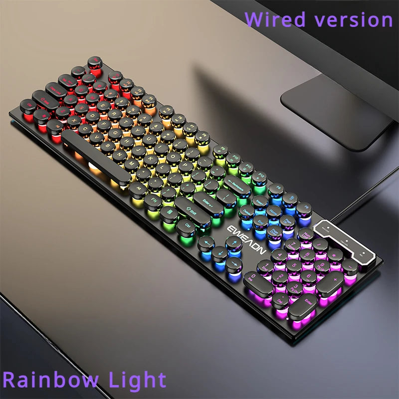 Gaming Wired Keyboard Mechanical Feel E-Sports 104 Keys Usb Wired Mouse Wired Keyboard Pc Gamer Accessories for Laptop Gamers