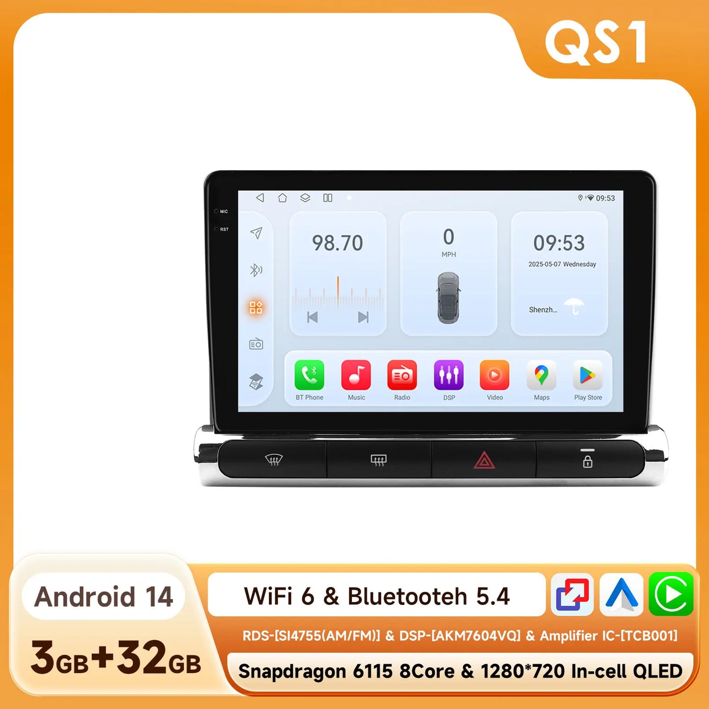 Hizpo Car Electronics Intelligent Systems For Citroen C3 C4 Aircorss (Brazil) 2017 - 2023 Auto Radio Carplay Android Auto GPS 4G