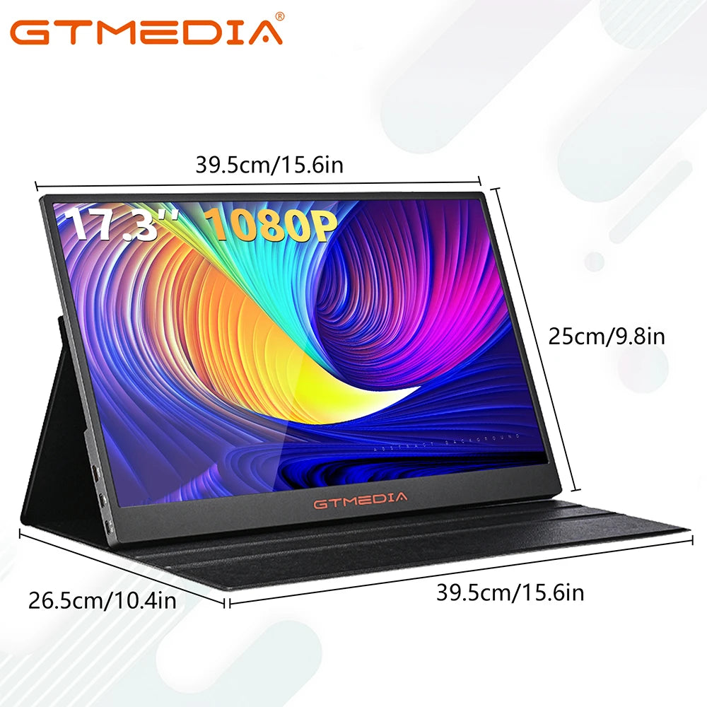 GTMEDIA 17.3 Inch Portable Monitor IPS FullHD Screen 1920*1080 Travel Gaming Display for Laptop/Macbook In Stock At US Warehouse