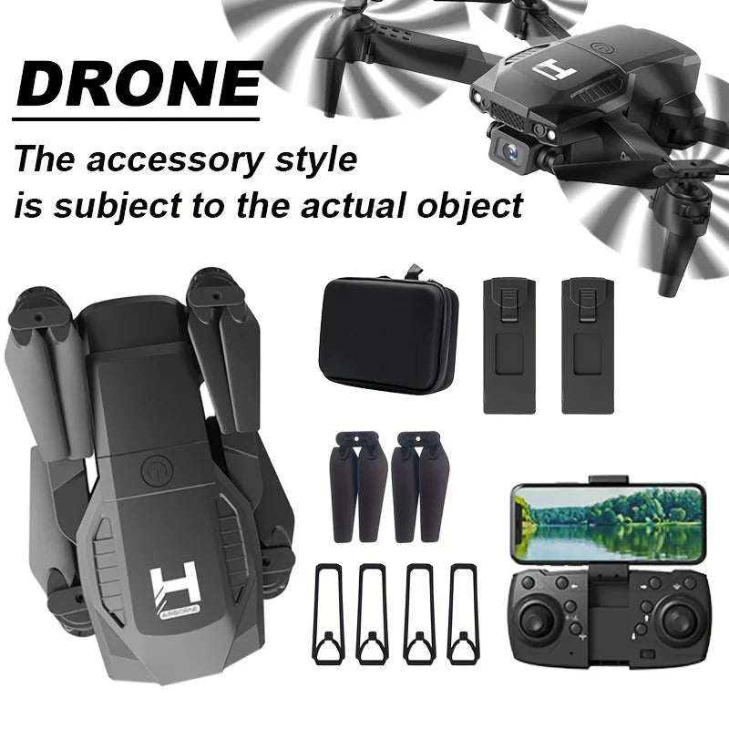 H4 Dual aerial HD camera Foldable drone remote control Smart plane usb charging LED lights quadcopter best birthday gift