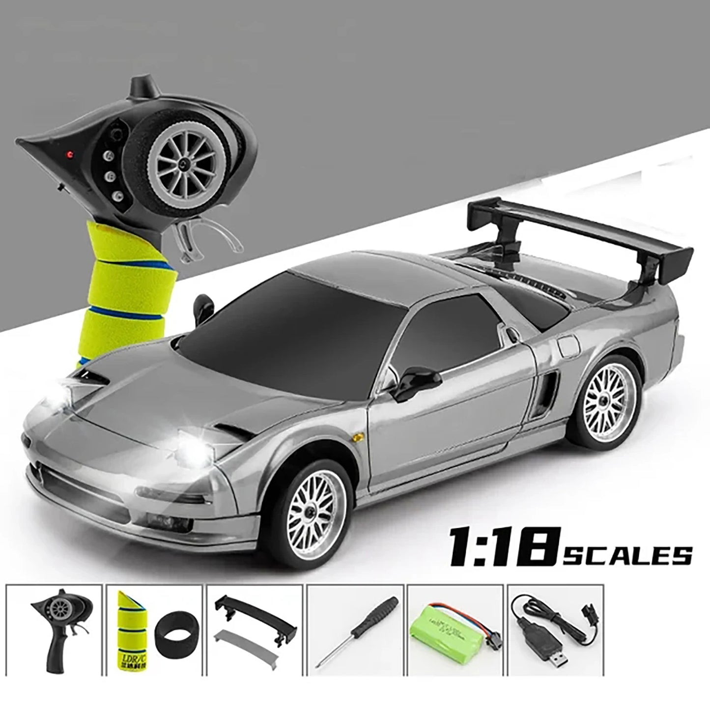 US Stock Toys 1/18 RWD RC Racing Drift Car 4x2 LDRC LD1803 Gyroscope High Speed Drifting Vehicle Enthusiasts Model Boys Gift