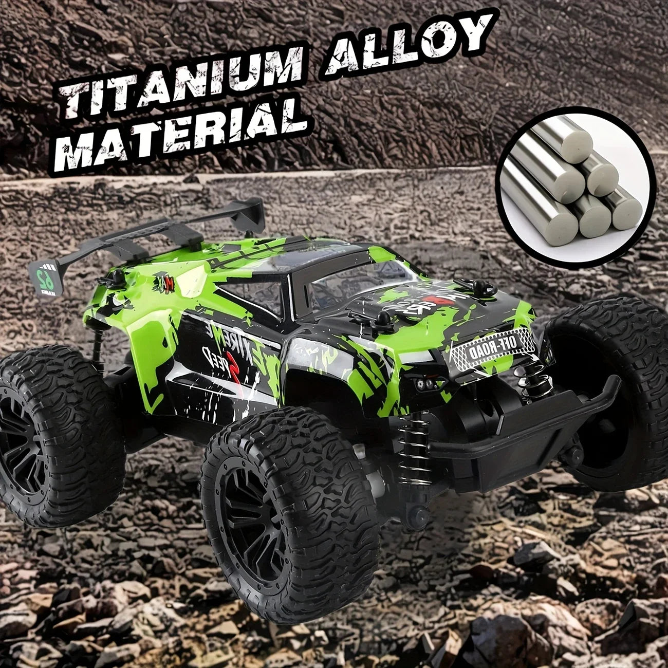 Off-road toy car, 2.4GHz remote control, all-terrain durable and safe design, fun model for children and adults, gift for boys