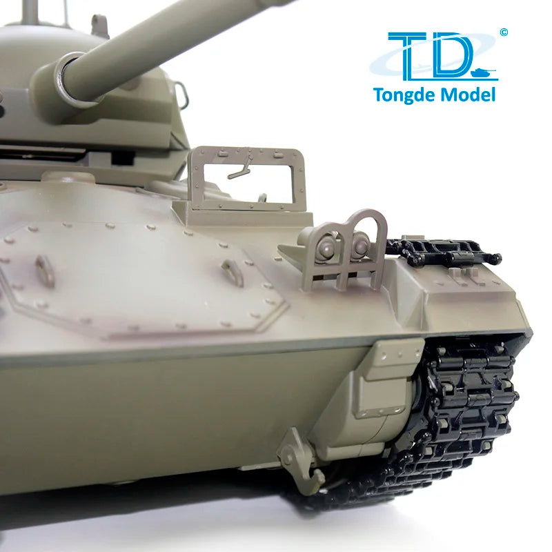 US Stock Tongde 1/16 M24 Chaffee RC Light Tank Vehicle with 320° Infrared Barrel Recoil Remote Control Military Paner Toy Model