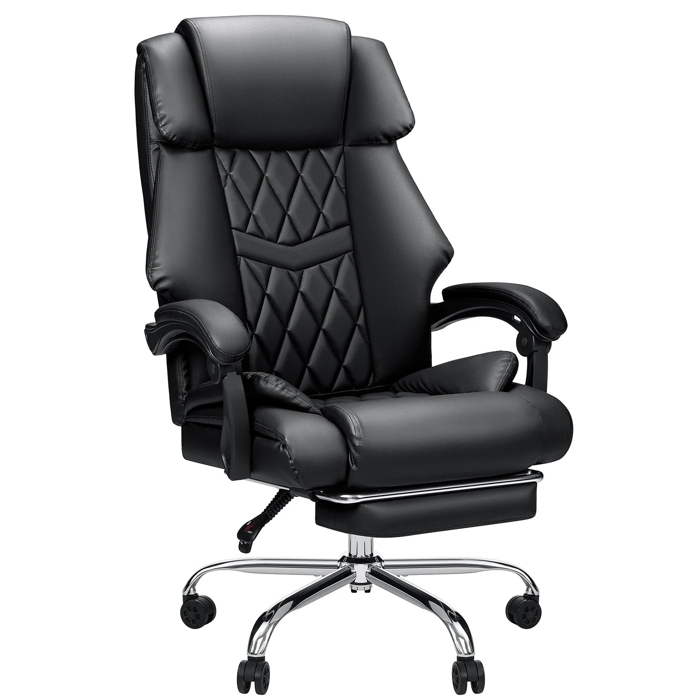 Stylish Office Chair Ergonomic with Whees Footrest Spring Cushion Height Armrests Adjustable Computer Gaming Gaming Chair Sofa