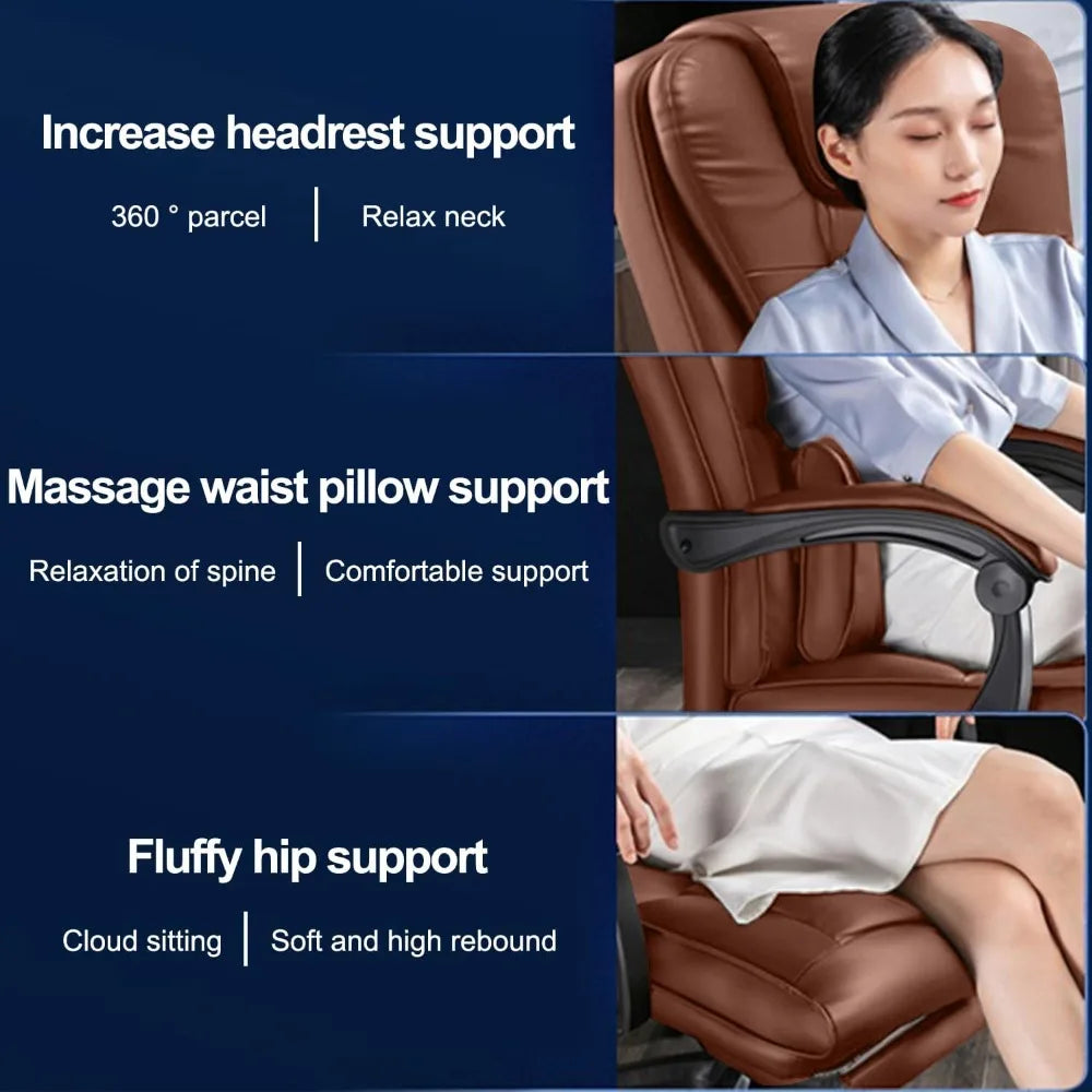 Office Chair Big and Tall Ergonomic Home Office Desk Chairs with Foot Rest Executive Computer Chair Reclining High Back Gaming C