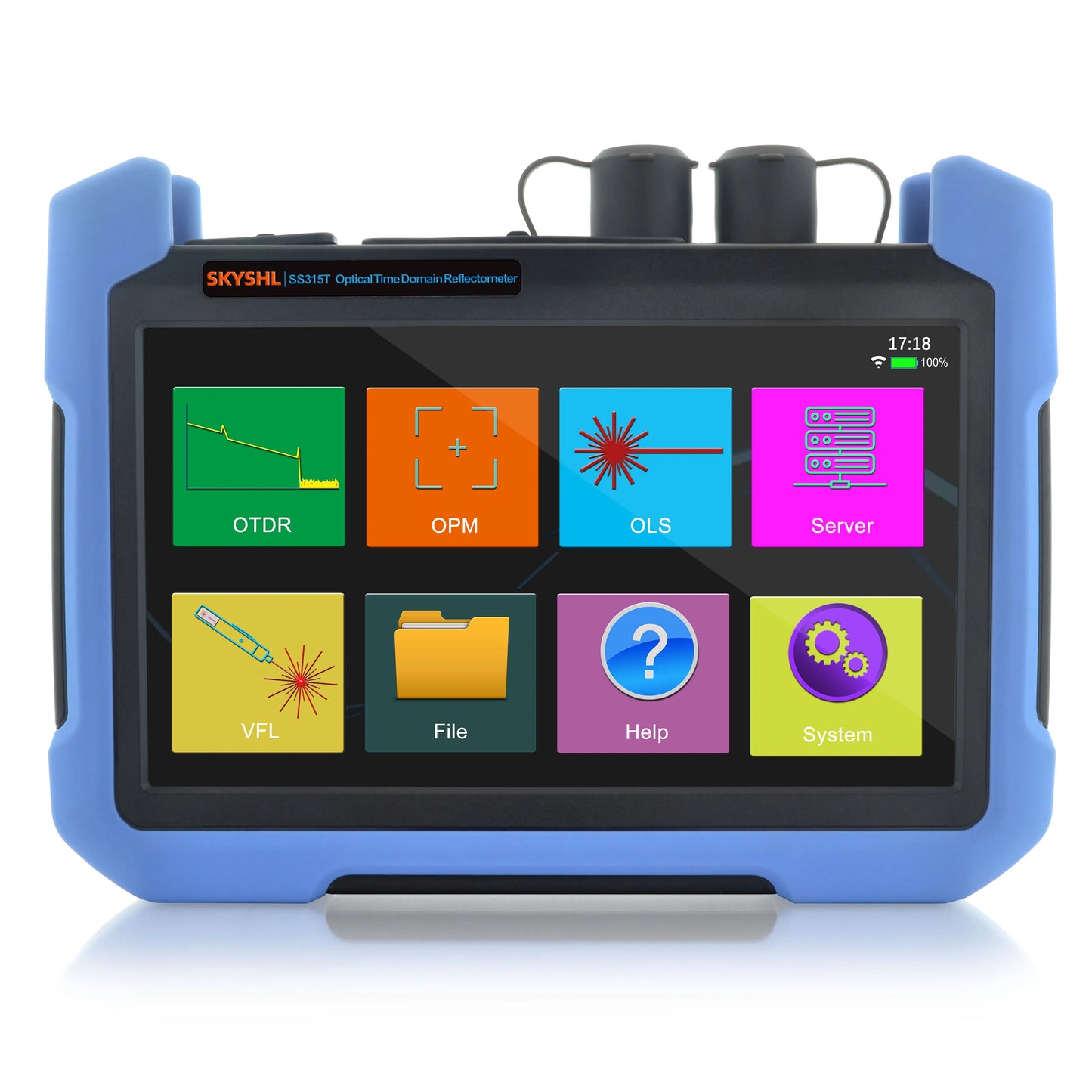 SKYSHL 1310nm/35dB+1550nm/33dB SM Fiber OTDR Tester Build in OPM+OLS+VFL+Event Map Compatible with SC+FC+ST+LC/UPC&APC Connector