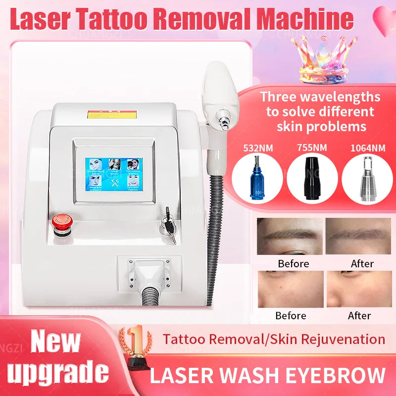 2000W Sale Q Switched Nd Yag Laser Therapy Machine Tattoo Removal Machine Wrinkle Remover Peeling Carbon Beauty Salon Beauty