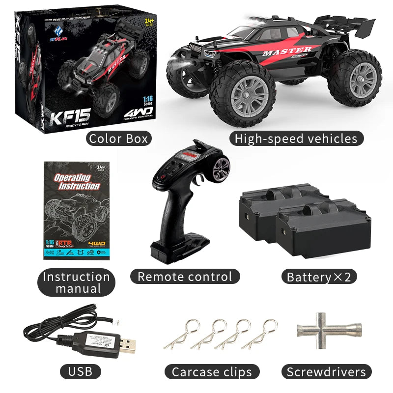 KF15 1:16 RC Car 2.4G Remote Control Truck Electric High Speed Off-Road Drift Racing Car Toys