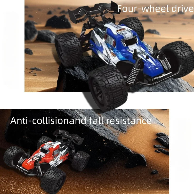 Brand-new dual-shell illuminated off-road remote control car, four-wheel drive high-performance toy car with cool lights, suitab