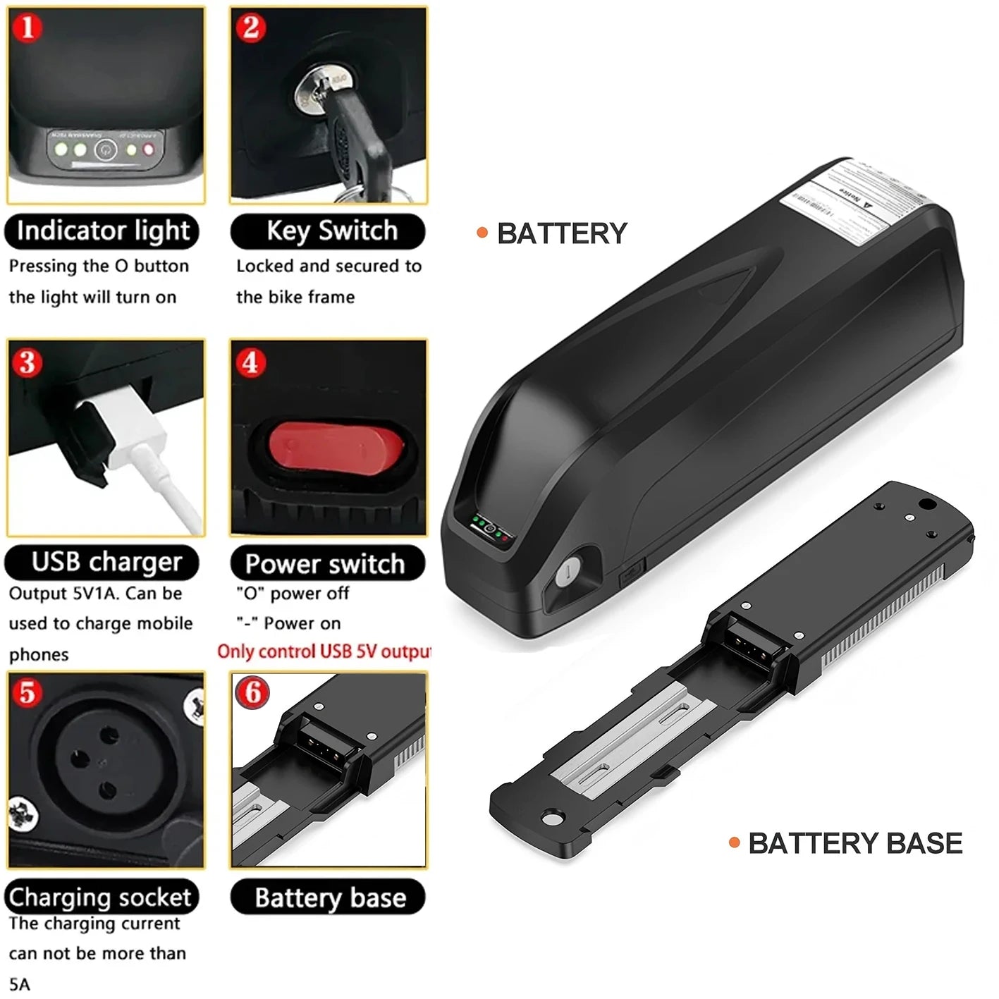 Cham Electric Bike Hailong 60ah Rider 48V45AH Battery 52V 18650 72V60V 30AH40ah 50ah 60A BMS Huge Capacity 2000W Super Powerful