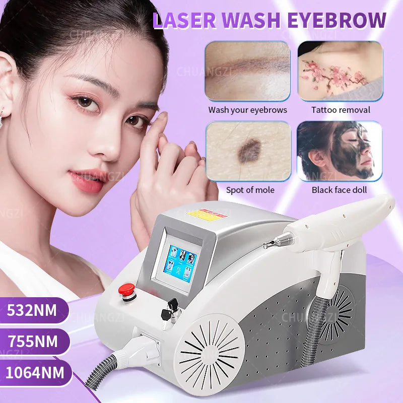 2000W Sale Q Switched Nd Yag Laser Therapy Machine Tattoo Removal Machine Wrinkle Remover Peeling Carbon Beauty Salon Beauty