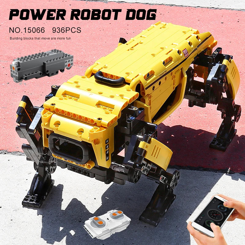 Mould King 15066/15075 Technical Robot Toys The RC MK Dynamics Dog Building Block Assembly Robot Brick Set Kids Christmas Gift