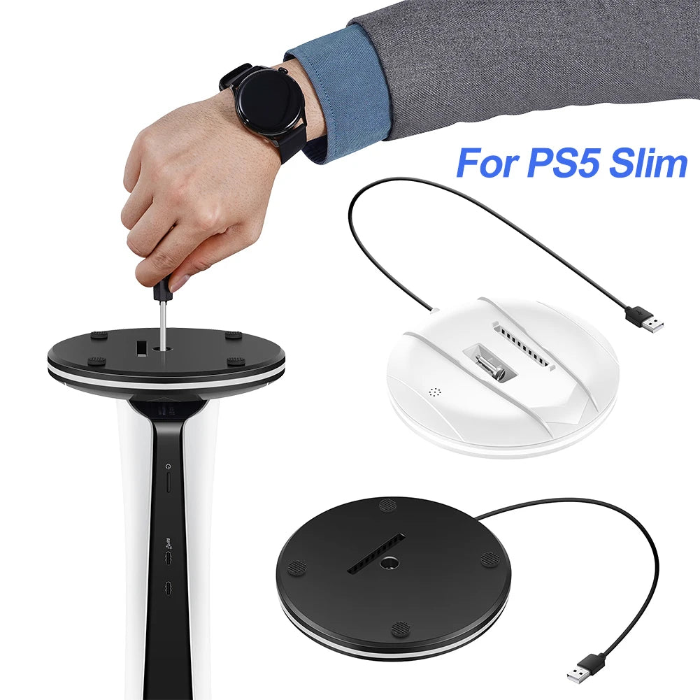Base Stand Holder Display Stand Base Console Stand for PS5 Slim Console Disc and Digital for Playstation 5 Slim Console
