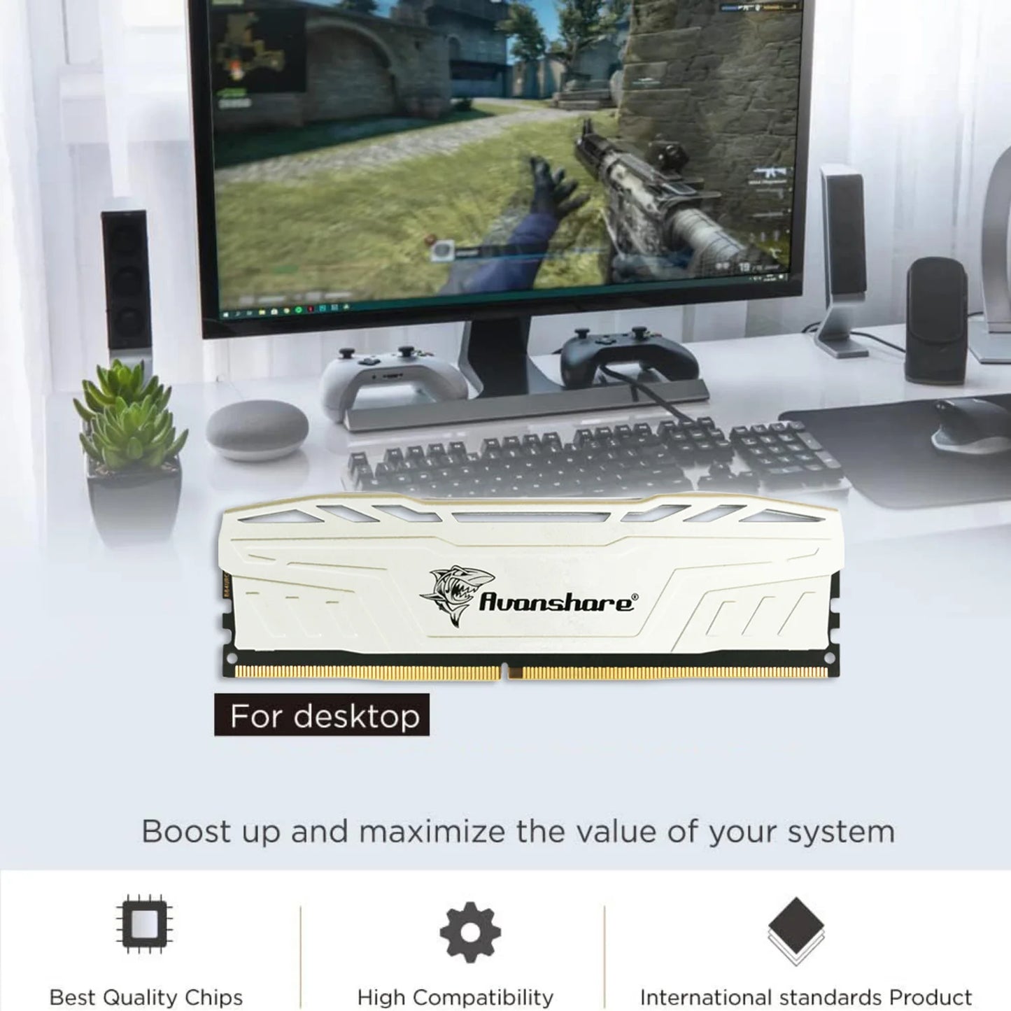 Avanshare Ram Memory DDR4 8GB 16GB 3200MHz 2666MHz Memoria DDR4 DDR5 4800MHz 5600MHz 6400MHz 32GB UDIMM 288pin Desktop Memory